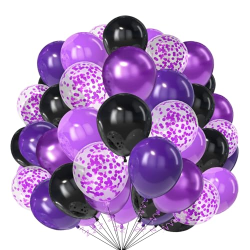 Lila und Schwarz Luftballons 50 Stück 25,4 cm Schwarz Lila Partyballons mit Konfetti Ballon für Halloween Mittwoch Abschluss Geburtstag Hochzeit Party Dekorationen Lila und Schwarz Luftballons 50 Stück 25,4 cm Schwarz Lila Partyballons mit Konfetti Ballon für Halloween Mittwoch Abschluss Geburtstag Hochzeit Party Dekorationen von creative balloons