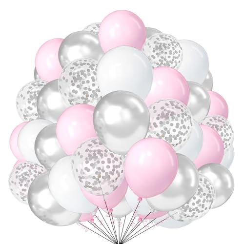 Rosa Weiß und Silber Luftballons Set 50 Stück 25,4 cm Macaron Rosa Silber Konfetti Ballons für Mädchen Kinder Geburtstag Hochzeit Babyparty Abschlussfeier Beschreibung Rosa Weiß und Silber Luftballons Set 50 Stück 25,4 cm Macaron Rosa Silber Konfetti Ballons für Mädchen Kinder Geburtstag Hochzeit Babyparty Abschlussfeier Beschreibung von creative balloons