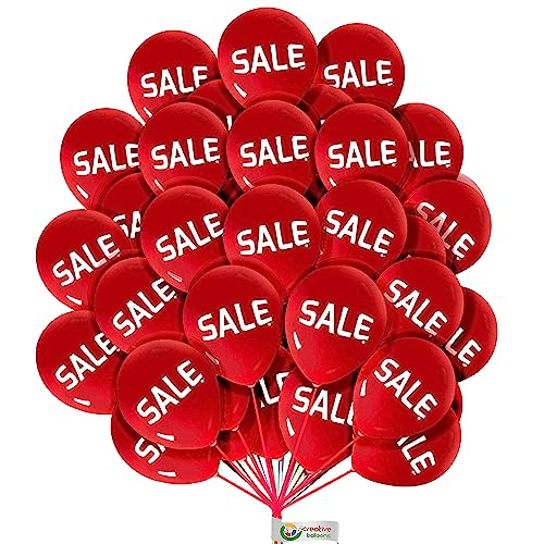 Verkaufsballons, roter Verkaufsdruck, 30,5 cm, bedruckte Dekoration, Luftballons für Produktförderung, Verkauf, Marketing, Luftballons, 30 Stück Verkaufsballons, roter Verkaufsdruck, 30,5 cm, bedruckte Dekoration, Luftballons für Produktförderung, Verkauf, Marketing, Luftballons, 30 Stück von creative balloons