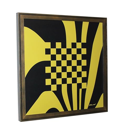 Magnetisches Schach WANDSPIEL Geschenke für Schachspieler WANDSCHACH Schach DEKO - Schachspiel, Schachbrett magnetisch Wand, olivgrün von cubes.art