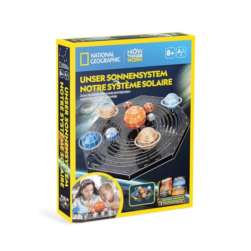 CubicFun 661087 Bausatz, Unser Sonnensystem, 3D-Bastel-Set Planeten, Experimentierset für Kinder ab 8 Jahren von cubic fun