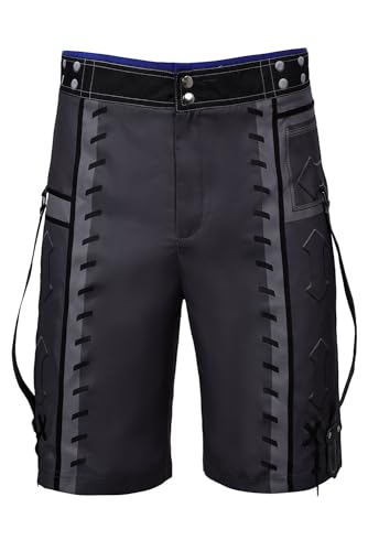 cultofmoon Cloud Strife Cosplay Kurz Hosen Herren Shorts Print Sommer Shorts FF7 Cloud Kostüm Freizeithose mit Taschen Halloween Karneval Outfits von cultofmoon