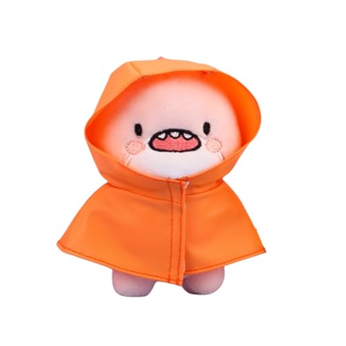 curfair Mädchen Hai Spielzeug Regenmantel Puppe Plüsch Poncho Meer Tier DIY Schlüsselbund Anhänger Dekoration Rucksack Ornament Kinder Geburtstag Orange von curfair