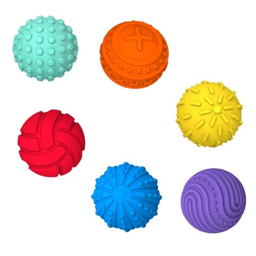 curfair Magnetkugeln mit Silikonschale ， 4/6 -Pack -Zappelspielzeug für Erwachsene Teenager Große Textur -Magnetkugeln Schreizeug Spielzeug Büro Stress Angstzustände sensorisches C (6pcs) von curfair