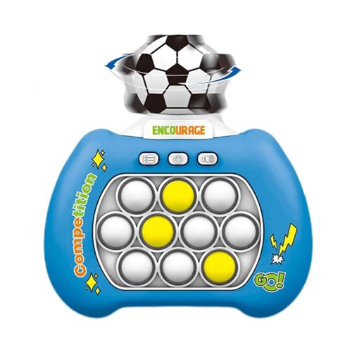 curfair Push Bubble Spielkonsole, schnelles Spielzeug, 360° drehbarer Ball, frühpädagogisch, Handheld, Stressabbau, Schlagen, Maulwurf, sensorisch Fußball von curfair