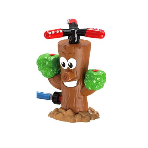 curfair Sommer-Wasserspielzeug für Kinder. Hier ist sicher EIN Produkttitel für die Auflistung von Baumstumpfsprinklern für Kinder im Freien, Garten, Hinterhof, Rasen, rotierende Wackelrohre, Spri von curfair