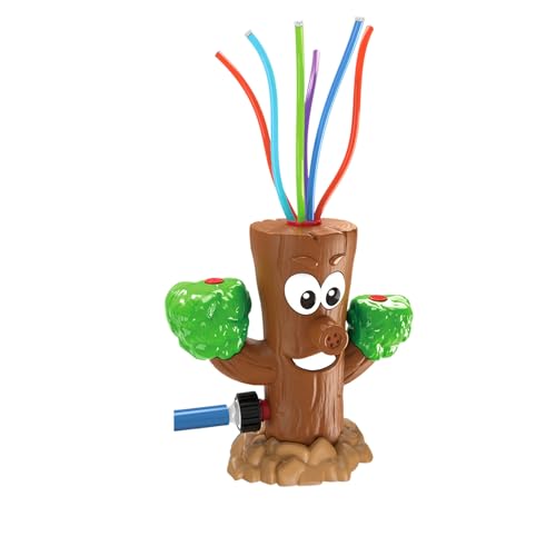 curfair Sommer-Wasserspielzeug für Kinder. Hier ist sicher EIN Produkttitel für die Auflistung von Baumstumpfsprinklern für Kinder im Freien, Garten, Hinterhof, Rasen, rotierende Wackelrohre, Spri von curfair