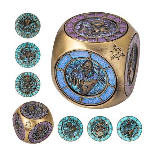 Cusdie 7-in-1-Spinner-Würfel-Set – Einzigartiges D&D-Würfel-Set aus Metall mit Geschenkbox für Rollenspiel-Geschenke von cusdie