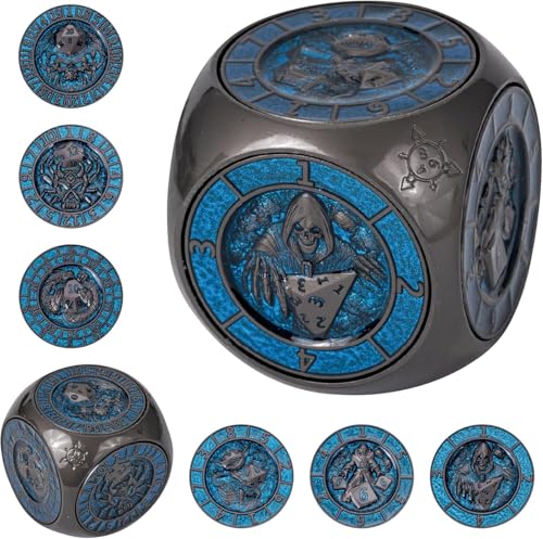 Cusdie 7-in-1-Spinner-Würfel-Set – Einzigartiges D&D-Würfel-Set aus Metall mit Geschenkbox für Rollenspiel-Geschenke von cusdie