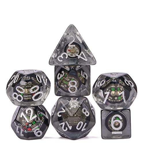 Cusdie DND-Würfel-Set gefüllt mit polyedrischen Kompass-Würfelsets für Dungeons and Dragons, die DND-Würfel spielen von cusdie