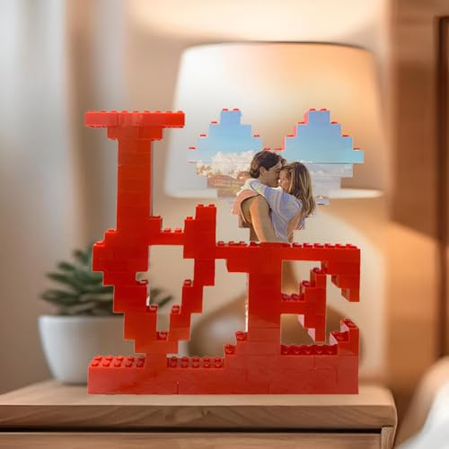 Personalisiertes Foto Block Puzzle Ziegel Puzzles Herz geformtes Bild Romantische Dekoration Muttertag Vatertag Mutter, Vater, Paare, Freund (Love) von custyoulife