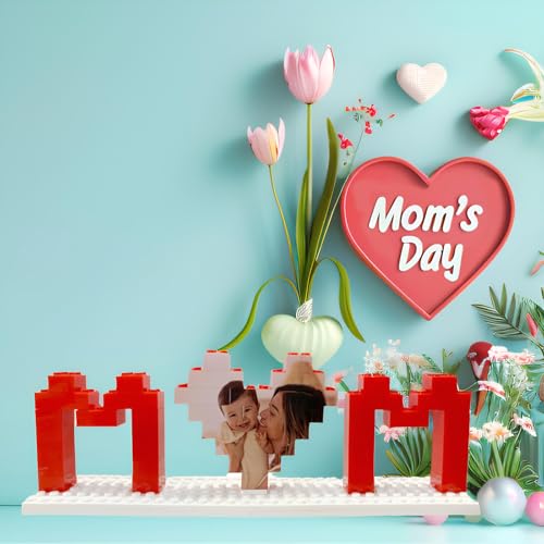Personalisiertes Foto Block Puzzle Ziegel Puzzles Herz geformtes Bild Romantische Dekoration Muttertag Vatertag Mutter, Vater, Paare, Freund (MOM) von custyoulife