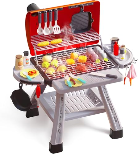 CUTE STONE Kinder BBQ Grill Spielzeug, Küche Spielzeug Set, Realistische Rauch BBQ Grill Spielset mit Spielzeug Küche Zubehör,Barbecue per Bambini Rosa CUTE STONE Kinder BBQ Grill Spielzeug, Küche Spielzeug Set, Realistische Rauch BBQ Grill Spielset mit Spielzeug Küche Zubehör,Barbecue per Bambini Rosa von cute stone