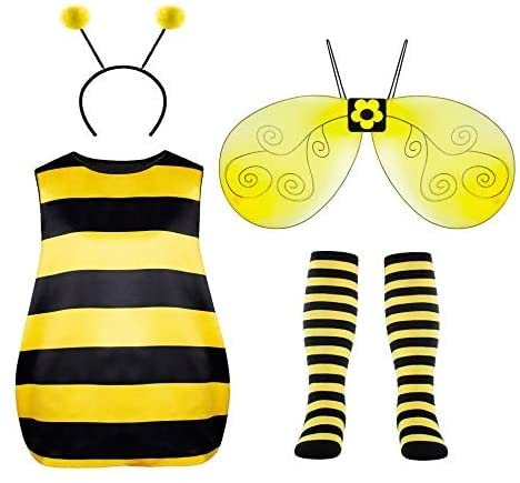 cuteDIY Bienenkostüm Erwachsene Kostüm Biene Bienen Damen Faschingskostüme Karneval von cuteDIY