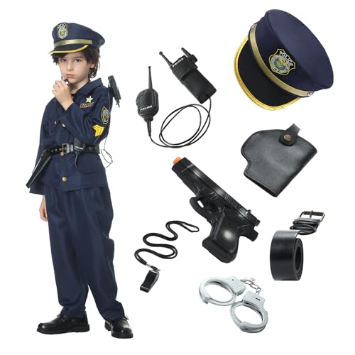 cuteDIY Kostüm Polizist Kinder Faschingskostüme Kinder Kostüm Kinder Jungen Karnaval Kostium Für Jungs von cuteDIY