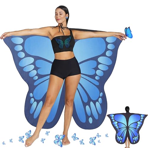 cuteDIY Kostüm Schmetterling Damen Karneval Fasching Schmetterlingsflügel Erwachsene Frauen von cuteDIY