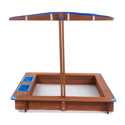 Czyurachel Sandkasten mit Abdeckung, 126x121x118cm, Sandkasten mit Dach, Sandkiste mit Lift-Schalter, Bodenloses Design und PVC-Fußmatten, für Hinterhöfe, Gärten, Terrassen, Strände Czyurachel Sandkasten mit Abdeckung, 126x121x118cm, Sandkasten mit Dach, Sandkiste mit Lift-Schalter, Bodenloses Design und PVC-Fußmatten, für Hinterhöfe, Gärten, Terrassen, Strände von czyuRachel