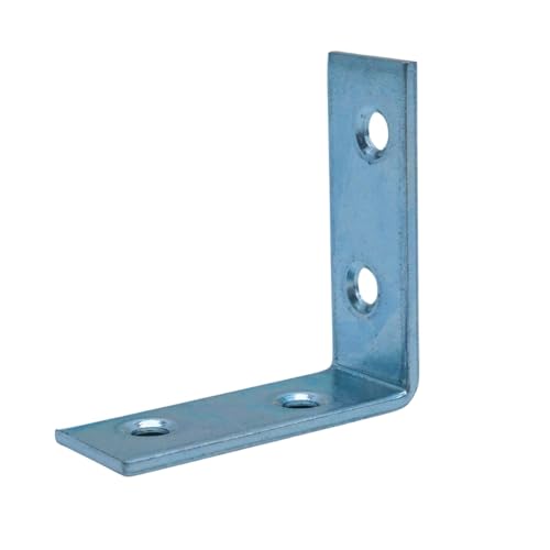 D2D | 50 Stück - Stuhlwinkel - Größe: 40 x 40 x 15 mm - Stärke: 2 - Blau verzinkt - Balkenwinkel - Möbelwinkel - Made in Germany von d2d-needs