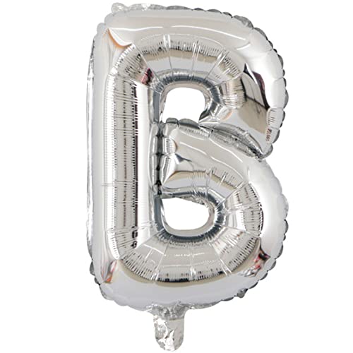 D2D | Party Balloon Buchstabe B in Silber - Größe 40 cm - Folienballon - Buchstabenballon - Geburtstagsdeko von d2d-needs
