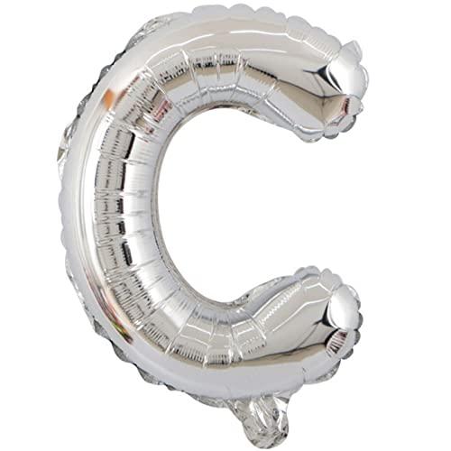 D2D | Party Balloon Buchstabe C in Silber - Größe 40 cm - Folienballon - Buchstabenballon - Geburtstagsdeko von d2d-needs