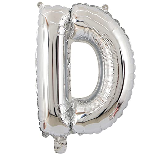 D2D | Party Balloon Buchstabe D in Silber - Größe 40 cm - Folienballon - Buchstabenballon - Geburtstagsdeko von d2d-needs