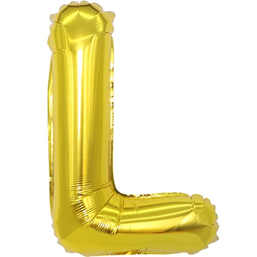 D2D | Party Balloon Buchstabe L in Gold - Größe 40 cm - Folienballon - Buchstabenballon - Geburtstagsdeko von d2d-needs