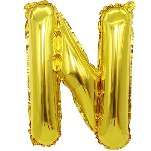 D2D | Party Balloon Buchstabe N in Gold - Größe 40 cm - Folienballon - Buchstabenballon - Geburtstagsdeko von d2d-needs