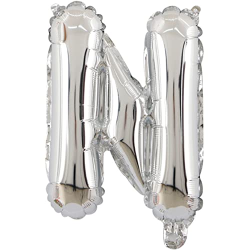 D2D | Party Balloon Buchstabe N in Silber - Größe 40 cm - Folienballon - Buchstabenballon - Geburtstagsdeko von d2d-needs