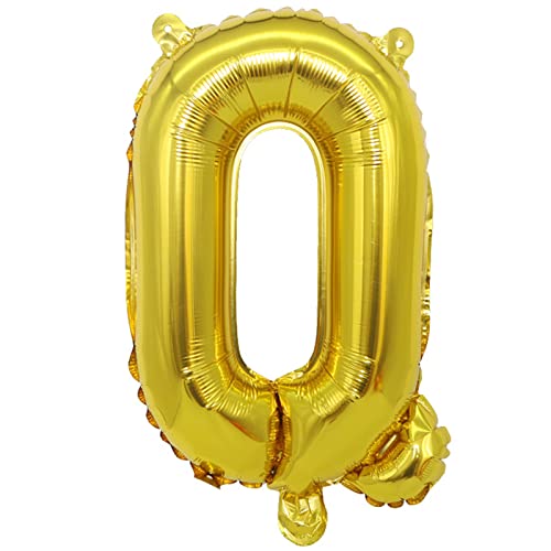D2D | Party Balloon Buchstabe Q in Gold - Größe 40 cm - Folienballon - Buchstabenballon - Geburtstagsdeko von d2d-needs