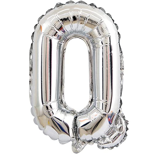 D2D | Party Balloon Buchstabe Q in Silber - Größe 40 cm - Folienballon - Buchstabenballon - Geburtstagsdeko von d2d-needs