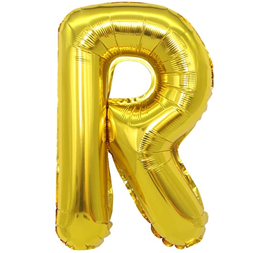 D2D | Party Balloon Buchstabe R in Gold - Größe 40 cm - Folienballon - Buchstabenballon - Geburtstagsdeko von d2d-needs