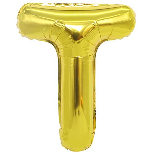 D2D | Party Balloon Buchstabe T in Gold - Größe 40 cm - Folienballon - Buchstabenballon - Geburtstagsdeko von d2d-needs
