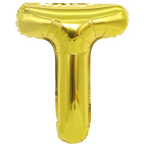 D2D | Party Balloon Buchstabe T in Gold - Größe 40 cm - Folienballon - Buchstabenballon - Geburtstagsdeko D2D | Party Balloon Buchstabe T in Gold - Größe 40 cm - Folienballon - Buchstabenballon - Geburtstagsdeko von d2d-needs