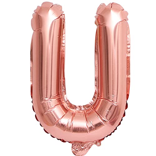 D2D | Party Balloon Buchstabe U in Rosé - Größe 40 cm - Folienballon - Buchstabenballon - Geburtstagsdeko von d2d-needs