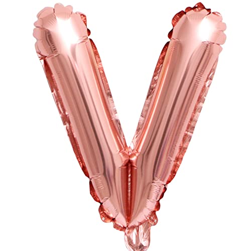 D2D | Party Balloon Buchstabe V in Rosé - Größe 40 cm - Folienballon - Buchstabenballon - Geburtstagsdeko von d2d-needs