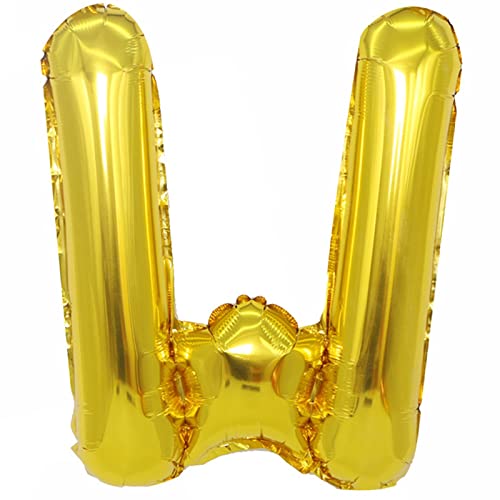 D2D | Party Balloon Buchstabe W in Gold - Größe 40 cm - Folienballon - Buchstabenballon - Geburtstagsdeko D2D | Party Balloon Buchstabe W in Gold - Größe 40 cm - Folienballon - Buchstabenballon - Geburtstagsdeko von d2d-needs