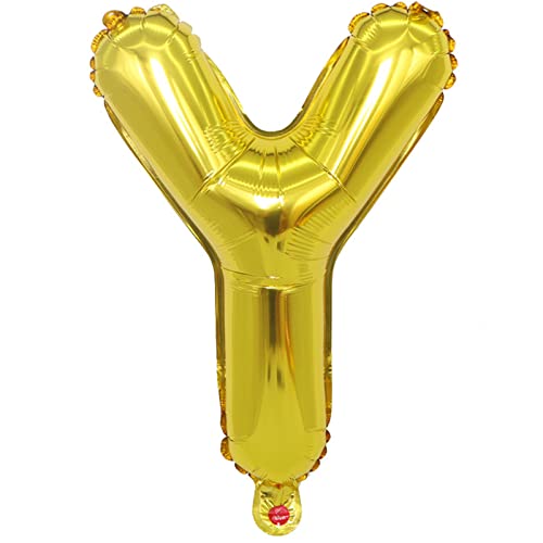 D2D | Party Balloon Buchstabe Y in Gold - Größe 40 cm - Folienballon - Buchstabenballon - Geburtstagsdeko von d2d-needs