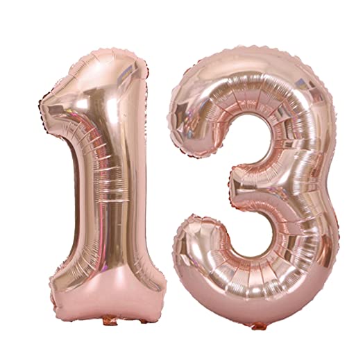 D2D | Party Balloon Zahl 13 XXL in Rosé - Größe: 100 cm - Folienballons - Geburtstagdeko - Zahlenballons - Helium Ballons D2D | Party Balloon Zahl 13 XXL in Rosé - Größe: 100 cm - Folienballons - Geburtstagdeko - Zahlenballons - Helium Ballons von d2d-needs