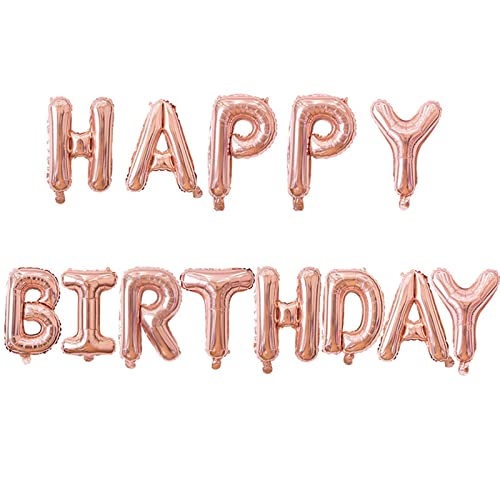 D2D | Party Balloons Happy Birthday in Rosé - Größe 40 cm - Folienballons - Geburtstagsdeko - inkl. Schnur und Strohhalm D2D | Party Balloons Happy Birthday in Rosé - Größe 40 cm - Folienballons - Geburtstagsdeko - inkl. Schnur und Strohhalm von d2d-needs