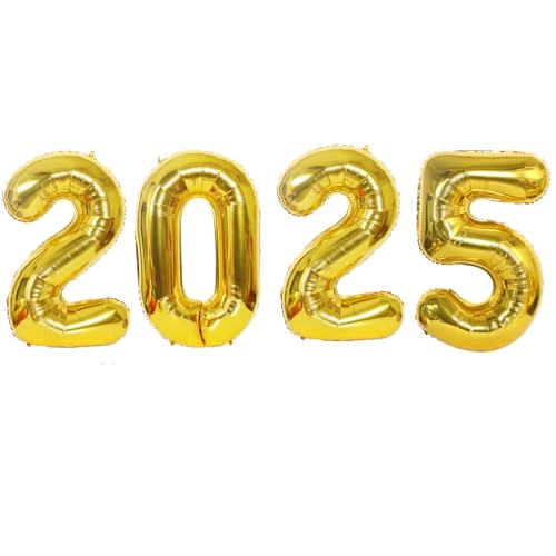 D2D |Silvester 2025 Ballons XXL in Gold - Größe: 100 cm - Folienballons - Zahlenballon - Neujahres Party - Helium Ballons D2D |Silvester 2025 Ballons XXL in Gold - Größe: 100 cm - Folienballons - Zahlenballon - Neujahres Party - Helium Ballons von d2d-needs