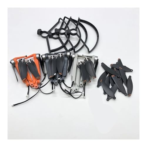 dEieHKw Faltbare Drohne RC Quadcopter Ersatzteile Brushless Motor Arm Set Propeller Blade Guard Zubehör Kit for LS-S6S(White) von dEieHKw