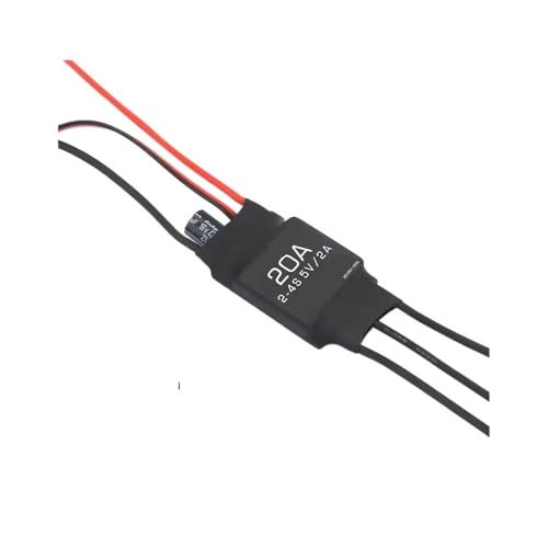 dEieHKw Lite 1 Stück 20 A oder 30 A oder 40 oder 50 A 5 V BEC 2–4 S zuverlässiger bürstenloser ESC for RC-Flugzeuge mit festen Flügeln und FPV-Drohnen(20A 5V 2A) von dEieHKw