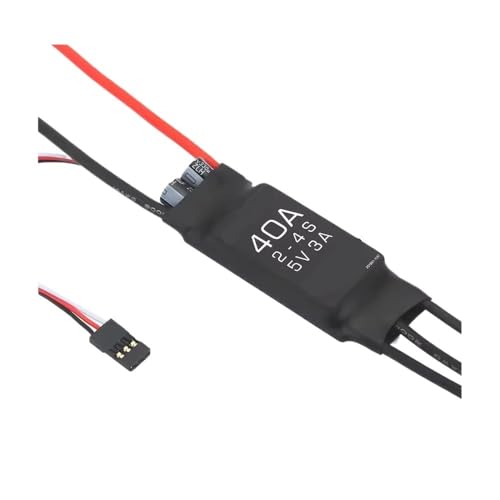 dEieHKw Lite 1 Stück 20 A oder 30 A oder 40 oder 50 A 5 V BEC 2–4 S zuverlässiger bürstenloser ESC for RC-Flugzeuge mit festen Flügeln und FPV-Drohnen(40A 5V 3A) von dEieHKw