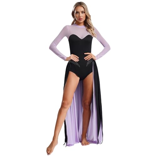 dPois Damen Meerhexe Kostüm Böse Hexe Cosplay Outfit Langarm Maxikleid mit Halskette Meerjungfrau Kostüm Halloween Fasching Violett A 3XL dPois Damen Meerhexe Kostüm Böse Hexe Cosplay Outfit Langarm Maxikleid mit Halskette Meerjungfrau Kostüm Halloween Fasching Violett A 3XL von dPois