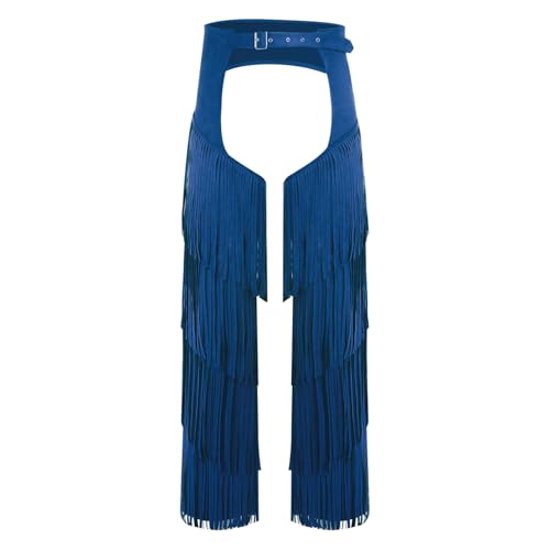 dPois Herren Western Cowboy Chaps Wildleder Fransen Hose Lang Pants mit Verstellbaren Schnallen Halloween Mottoparty Fasching Kostüm Blau S dPois Herren Western Cowboy Chaps Wildleder Fransen Hose Lang Pants mit Verstellbaren Schnallen Halloween Mottoparty Fasching Kostüm Blau S von dPois
