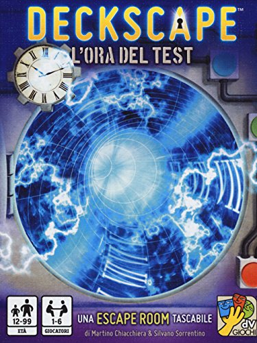DV Giochi - Deckscape-die Uhrzeit des Test-UNA Escape Room Taschenformat - italienische Ausgabe, DVG4472 von dV Giochi