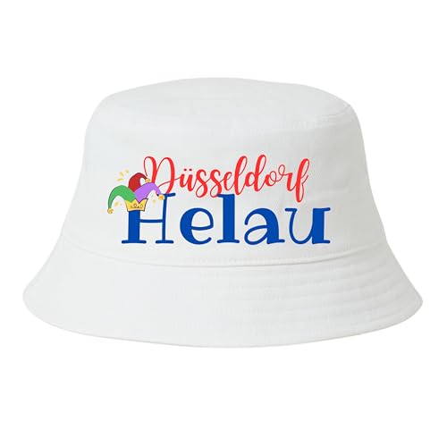 Düsseldorf Helau Hut – Witziger Fischerhut für Damen Herren Lustiger Karnevalshut mit Spruch Narrenkappe Perfektes Accessoire für Fasching Party Festivals Bequem Stylisch Hut Karneval Fastnacht Helau von dalerno