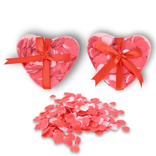 damaloo 2x Herz Badekonfetti Set – Bade Konfetti Herz - Wellnesset für Frauen - Valentinstag Mitbringsel - Herzkonfetti - SPA – Herzform Badezusatz für die Badewanne – Mitgebsel für Freundin von damaloo