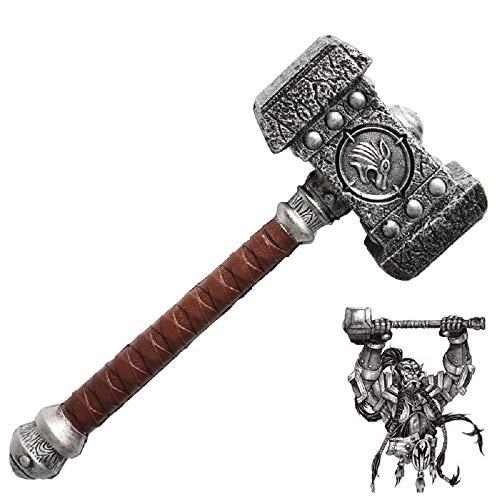 damdos Cosplay-Requisite, mittelalterlicher Schaumstoffblock, Kampfhammer, Wow Warcraft Ogrim Doomhammer, 54 cm, Destroy Thor Hammer Geburtstagsgeschenk damdos Cosplay-Requisite, mittelalterlicher Schaumstoffblock, Kampfhammer, Wow Warcraft Ogrim Doomhammer, 54 cm, Destroy Thor Hammer Geburtstagsgeschenk von damdos
