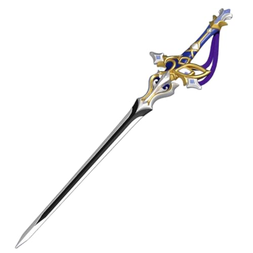 damdos Halloween Prop Impact Clorinde Five Star Exclusive Sword,41“ Clorinde Absolution One Handed Sword Genshin Cosplay Role Playing Birthdays Gift von damdos
